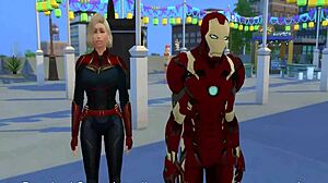 Captain Marvel Fucked Anal by Iron Man Monster Cock Episode 13