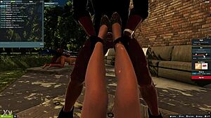 Craving that sneaky 3D hentai park footjob tease?