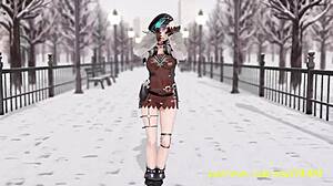 novr mmd chihaya's 3d hentai dance makes my cock throb!!