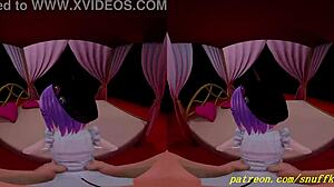 vr180 mmd towa gets wild 3d hololive hentai action