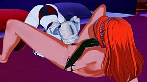 Harley Quinn Licks Poison Ivy Pussy Scissoring Tribbing Orgasm DC Lesbian Hentai