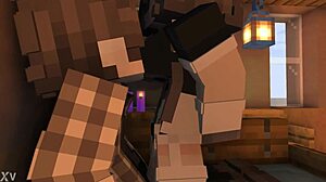 Maid Savagely Rides Owner's Penis Minecraft Animation