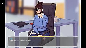 mei from overwatch academy sneaks big cock deepthroat and squirts in college slut scene