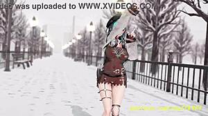 novr mmd chihaya's 3d hentai dance makes my cock throb!!