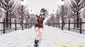 novr mmd chihaya's 3d hentai dance makes my cock throb!!