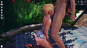 blonde bombshell gets fucked hard in intense 3d anime game action