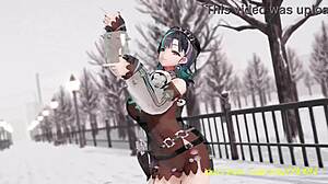 novr mmd chihaya's 3d hentai dance makes my cock throb!!