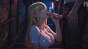 insatiable cutie with huge tits pounded in dark alley