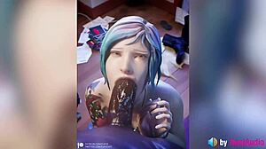 chloe takes that bbc blowjob loop with sounds