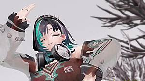 novr mmd chihaya's 3d hentai dance makes my cock throb!!