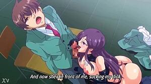 Teen Sucks Cock to Explosive Hentai Cumshot