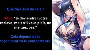 french yelan commands your femdom joi cum eating instructions now