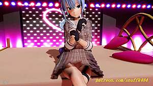 suisei shakes her body in vr180 mmd dance 3d hentai