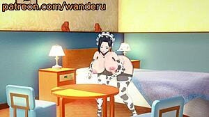 Sanae Yamada Big Ass Tits in Cow Bikini Swimsuit Hentai Milf