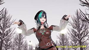 novr mmd chihaya's 3d hentai dance makes my cock throb!!