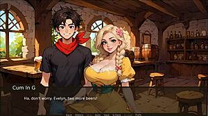 Farmer's Curvy Teen Takes Huge Cock Check in Bathroom at Kinky Party