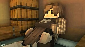 Maid Savagely Rides Owner's Penis Minecraft Animation
