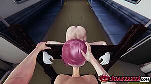 Lacus Clyne wet handjob big dick mouth fuck bondage sloppy blowjob cum swallow