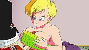 gohan teaching erasa titty fuck lessons in dragon ball parody animation... so hot!!