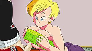 gohan teaching erasa titty fuck lessons in dragon ball parody animation... so hot!!
