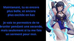 french yelan commands your femdom joi cum eating instructions now