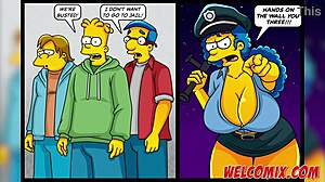 Three Guys Pound Busty Police Babes in Office Costumes