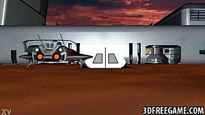 Hot 3D Cartoon Blonde Babe's Pussy Devoured by Intense Tongue Lashing and Muff Diving