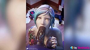 chloe takes that bbc blowjob loop with sounds