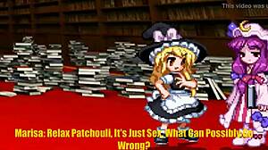 Marisa fucks Patchouli hard! Touhou hentai parody action