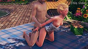 blonde bombshell gets fucked hard in intense 3d anime game action