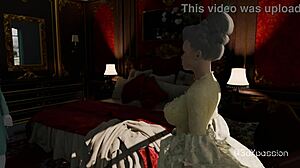 sexy shaved baroness rides casanova's cock doggystyle in venice luxury