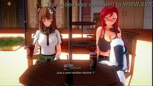 Roommate's robot oppai tits demand your cum in futanari blowjob frenzy!