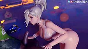 mercy, how deep can you swallow lucio's black cock?