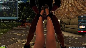 Craving that sneaky 3D hentai park footjob tease?