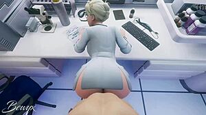 dr ziegler mercy takes that monster cock deep, can you handle her screams?!