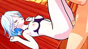 furina surrenders 500-year virgin oppai tits for anal creampie squirting