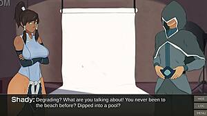 cummy bender part 2 features korra's big tits ass in tight bikini for futurama avatar parody swimsuit action