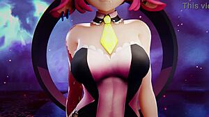 in the mmd animation jennie dances and strips teasing you and me