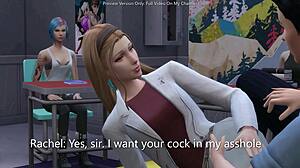 hot 18+ teen blonde begs for rough anal fucking doggystyle cowgirl creampie in sims 4 animation