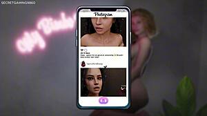 my bimbo dream part 15 has this sexy busty blonde nude masturbating publicly with toy