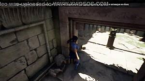 oh god lara croft anal cave challeng... hentai 3d game got me messd up