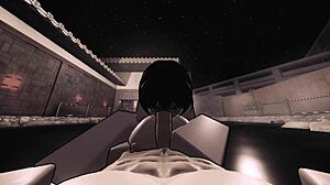 Roblox Rule34 Mob Assassin Relaxes with White Guy's Big Cock Deepthroat and Titty Fuck After Hits