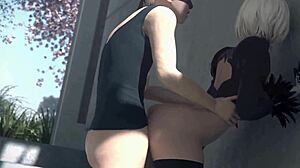 Can 2B's android ass handle hard creampie fuck in Nier hentai?