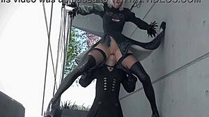Can 2B's android ass handle hard creampie fuck in Nier hentai?