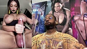 Thicc transgender bowling ball unloads cum on juicy trans girl's face in grocery store and car after hairy Asian facial