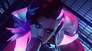 overwatch d.va and mercy spark a wild league party in this sfm blender 3d pmv mashup frenzy