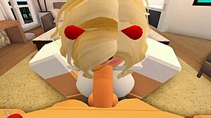 Roblox Nasty Boy Destroys Girl's Pussy And Throat Hard