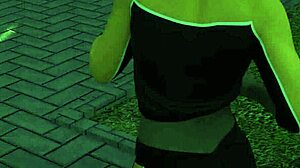 young brunette strips teases then devours huge cock blowjob