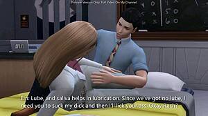 hot 18+ teen blonde begs for rough anal fucking doggystyle cowgirl creampie in sims 4 animation