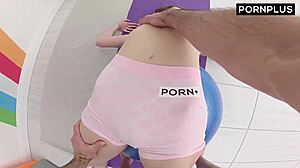 Sweaty Tight Pussy Filled by Horny Redhead Spinner